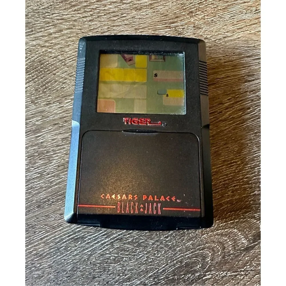 Vintage 1993 Tiger Caesars Palace Blackjack Electronic Handheld Game Works